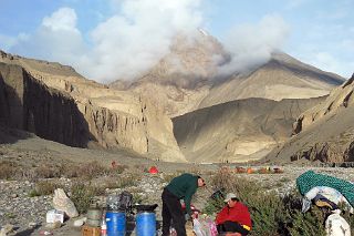 13 Guide Muhammad And Cook Shobo Setting Up Sarak Camp On Trek To K2 North Face In China.jpg